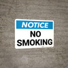 Notice: No Smoking Landscape - Wall Sign