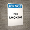 Notice: No Smoking Portrait - Wall Sign