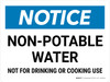 Notice: Non-Potable Water Landscape - Wall Sign