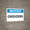 Notice: Oxidizers - Wall Sign
