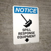 Notice: Spill Response Equipment with Graphic - Wall Sign