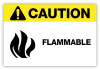 Caution - Flammable Label Caution - Flammable Label