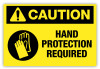 Caution - Hand Protection Required Label Caution - Hand Protection Required Label