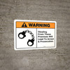 Warning: Stealing From These Premises Will Lead to Arrest with Graphic Landscape ANSI - Wall Sign