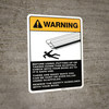 Warning: Check Scaffold Before Use with Graphic Portrait ANSI - Wall Sign Warning: Check Scaffold Before Use with Graphic Portrait ANSI - Wall Sign