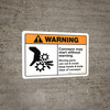 Warning: Conveyor May Start Without Warning with Graphic Landscape ANSI - Wall Sign Warning: Conveyor May Start Without Warning with Graphic Landscape ANSI - Wall Sign