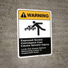 Warning: Exposed Screw Conveyors Can Cause Severe Injury with Graphic Portrait ANSI - Wall Sign