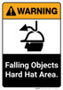 Warning: Falling Objects Hard Hat Area with Graphic Portrait ANSI - Wall Sign Warning: Falling Objects Hard Hat Area with Graphic Portrait ANSI - Wall Sign
