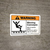 Warning: Keep Off Climbing Sitting Walking or Riding on Conveyor with Graphic Landscape ANSI - Wall Sign