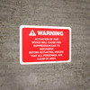 Warning: Actuation Will Cause Fire Suppression Gas To Discharge Landscape - Wall Sign