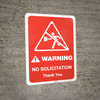 Warning: No Solicitation Thank You with Icon Portrait - Wall Sign