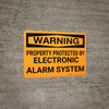 Warning: Property Protected By Electronic Alarm System Landscape - Wall Sign