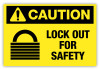 Caution - Lock Out Label