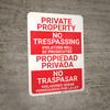 Bilingual Spanish No Trespassing Without Icon - Wall Sign Bilingual Spanish No Trespassing Without Icon - Wall Sign