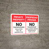 Bilingual Spanish Private Property Landscapee - Wall Sign