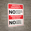 Bilingual Spanish Private Property Portrait - Wall Sign Bilingual Spanish Private Property Portrait - Wall Sign