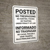 Bilingual Spanish Posted Private Property Black & White-Portrait - Wall Sign Bilingual Spanish Posted Private Property Black & White-Portrait - Wall Sign