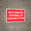 Automatic Sprinkler Connection Red Landscape - Wall Sign Automatic Sprinkler Connection Red Landscape - Wall Sign