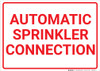 Automatic Sprinkler Connection White Landscape - Wall Sign Automatic Sprinkler Connection White Landscape - Wall Sign
