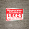 Clean Agent Fire Extinguisher Landscape - Wall Sign Clean Agent Fire Extinguisher Landscape - Wall Sign