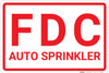 FDC Auto Sprinkler Landscape - Wall Sign FDC Auto Sprinkler Landscape - Wall Sign