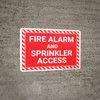 Fire Alarm And Sprinkler Access with Hazard Border Landscape - Wall Sign Fire Alarm And Sprinkler Access with Hazard Border Landscape - Wall Sign