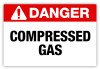 Danger - Compressed Gas Label Danger - Compressed Gas Label