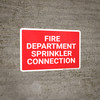 Fire Department Sprinkler Connection Red Landscape - Wall Sign Fire Department Sprinkler Connection Red Landscape - Wall Sign