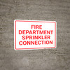 Fire Department Sprinkler Connection White Landscape - Wall Sign