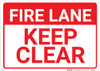 Fire Lane Keep Clear Landscape - Wall Sign Fire Lane Keep Clear Landscape - Wall Sign