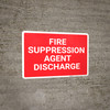 Fire Suppression Agent Discharge Landscape - Wall Sign Fire Suppression Agent Discharge Landscape - Wall Sign