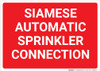 Siamese Automatic Sprinkler Connection Red Landscape - Wall Sign
