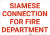 Siamese Connection For Fire Department Landscape - Wall Sign Siamese Connection For Fire Department Landscape - Wall Sign