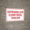 Sprinkler Control Valve White and Red Landscape - Wall Sign Sprinkler Control Valve White and Red Landscape - Wall Sign