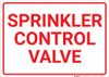 Sprinkler Control Valve White and Red Landscape - Wall Sign Sprinkler Control Valve White and Red Landscape - Wall Sign
