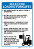 Rules For Forklift Loading: Five Rules Forklift Driver Icon Portrait - Wall Sign