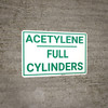 Acetylene Full Cylinders Landscape - Wall Sign