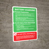 Battery Charging Instructions Portrait - Wall Sign Battery Charging Instructions Portrait - Wall Sign