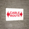 Cable Route with Arrows Landscape - Wall Sign