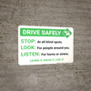 Drive Safely Forklift Safety with Icon Landscape - Wall Sign Drive Safely Forklift Safety with Icon Landscape - Wall Sign