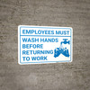 Employees Must Wash Hands Before Returning To Work - Landscape