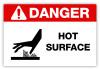 Danger - Hot Surface Label