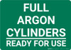 Full Argon Cylinders Ready For Use Landscape - Wall Sign Full Argon Cylinders Ready For Use Landscape - Wall Sign