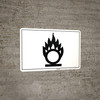 GHS Oxidizing Flame Pictogram Landscape - Wall Sign