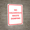 No Hazardous Waste Dumping Portrait - Wall Sign