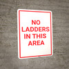 No Ladders In This Area Portrait - Wall Sign