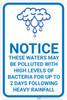 Notice These Waters May Be Polluted with Icon Portrait - Wall Sign Notice These Waters May Be Polluted with Icon Portrait - Wall Sign