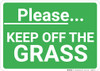 Please Keep Off The Grass Landscape - Wall Sign Please Keep Off The Grass Landscape - Wall Sign