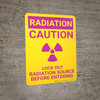Radiation Access Permitted Only When Accompanied Landscape - Wall Sign