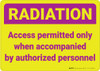 RADIATION Caution Lock Out Radiation Source with Icon Portrait - Wall Sign